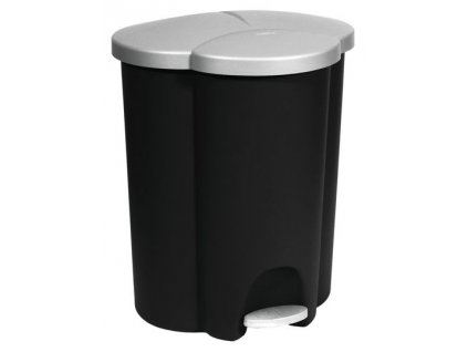 Kôš Curver® TRIO PEDAL BIN, 40L, 39,4x47,8x59,2 cm, čierny/sivý, na odpadky