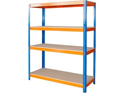 Regál Racks RAT60 HD, kovový, 4 police, 1800x1800x600 mm, max. 600 kg/polica