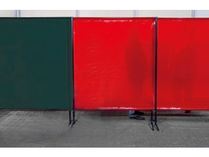 TransEco ochranná zástěna 1450 V, červená 1450 × 1870 mm