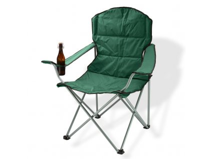 Kempingová / záhradná stolička skladacia, zelená