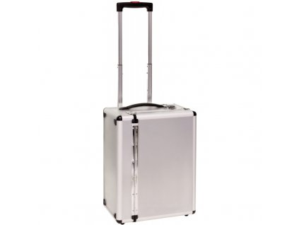 Hliníkový kufrík s kolieskami Silver Stripe