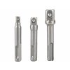 Adaptér pre nástrčné hlavice, 3ks, SDS+ na 1/4"-3/8"-1/2", CrV, EXTOL PREMIUM