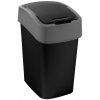 Kôš Curver® PACIFIC FLIP BIN 9L, 18,9x35x23,5 cm, čierno/šedý, na odpad
