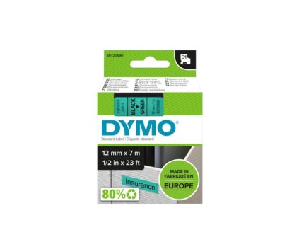 Samolepiaca páska Dymo D1 12 mm zelená/čierna