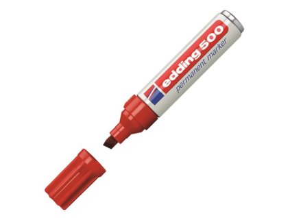 Permanentný popisovač edding 500 červený