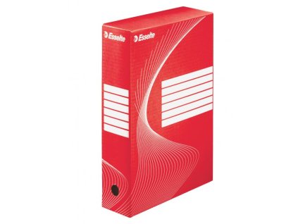 Archívny box Esselte 80mm červený/biely