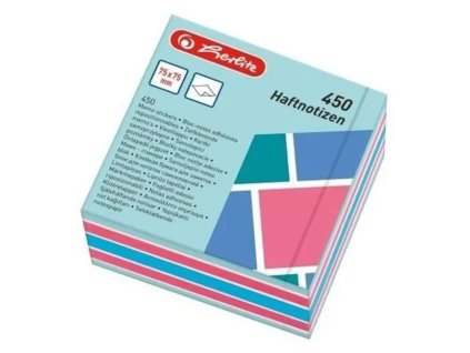 Bloček Herlitz Color Blocking 75x75mm 450 listov farebný