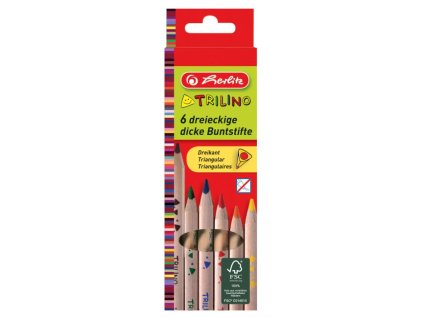 Farbičky Herlitz Trilino trojhranné 6 farieb