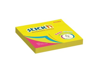 Samolepiaci bloček, Alternate mix neón, 76x76 mm