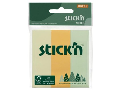 Samolepiaci bloček, 76x25 mm, mix pastelových farieb, 3x50 lístkov