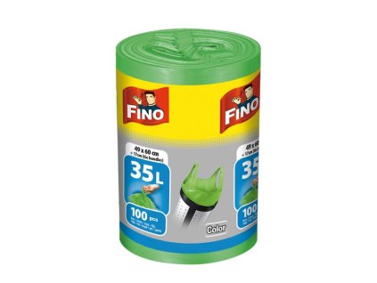 Vrecia zaväzovacie FINO Color 35 ℓ, 8 mic., 49 x 60 cm, zelené (100 ks)