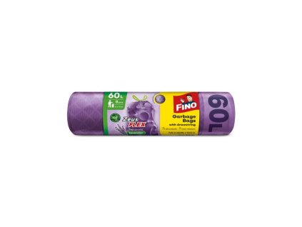 Vrecia zaťahovacie FINO Zeus FLEX AROMATIC 60 ℓ, 33 mic. 63 x 70 cm, fialové (8 ks)