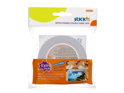 Lepiaca páska Stickn Hopax 12 mm x 12 m obojstranná odnímateľná