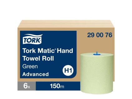 Papierové utierky v rolke 2-vrstv. TORK Matic zelené H1, návin 150 m (6 ks)