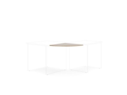Doplnkový stôl bez nohy BASIC, 60x2,2x60cm, dub Sonoma