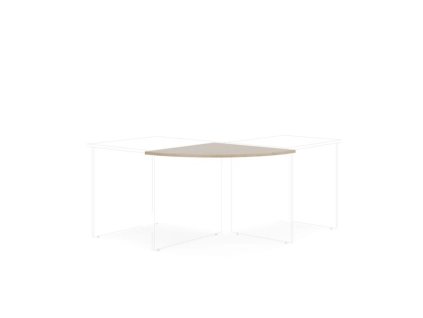 Doplnkový stôl bez nohy BASIC, 80x2,2x80cm, dub Sonoma