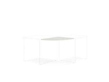 Doplnkový stôl bez nohy BASIC, 80x2,2x60cm, biela