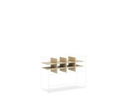 Priehradka do niky BASIC, otvorená, 96,2x35,3x32,7cm, breza