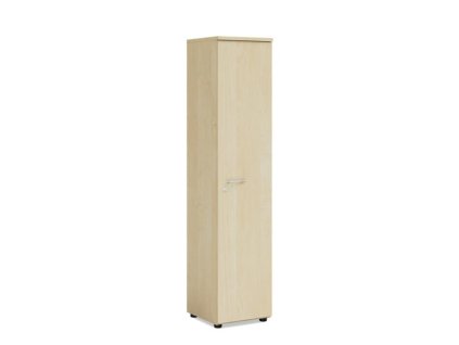 Policová skriňa BASIC, pravé dvere so zámkom, 40x40x182,1cm, breza
