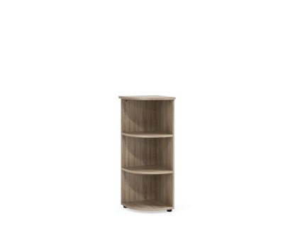 Policová skriňa BASIC, otvorená, rohová, 40x40x111,7cm, dub Sonoma