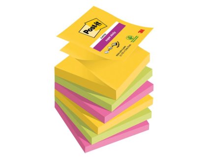 Z-bločky Post-it Super Sticky CARNIVAL, veľkosť 76x76 mm, 6 bločkov po 90 lístkov