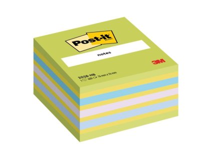 Bloček kocka Post-it 76x76 neónová zelená mix
