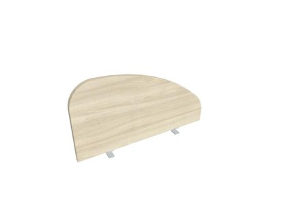 Paraván Hobis na hranu stola, oblý, 80 cm, agát