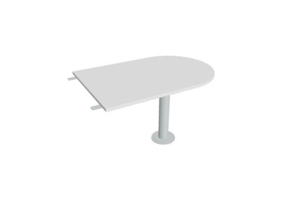 Doplnkový stôl Flex, 120x75,5x80 cm, biela/kov