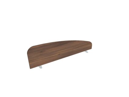 Paraván Hobis na plochu stola, oblý, 140 cm, orech