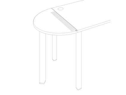 Spájací uholník Uni pre stoly 80 cm