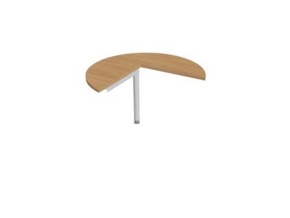 Doplnkový stôl Cross, pravý, 100x75,5x(60x60) cm, dub/kov