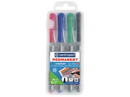 Sada permanentných popisovačov Centropen 2846/4S