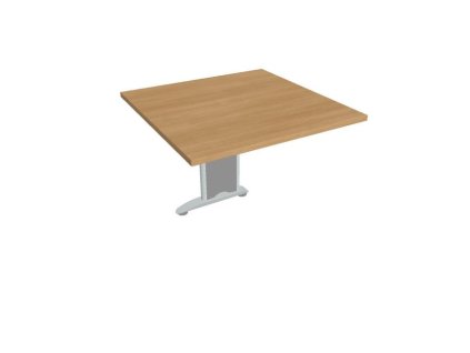 Doplnkový stôl Flex, 80x75,5x80 cm, dub/kov