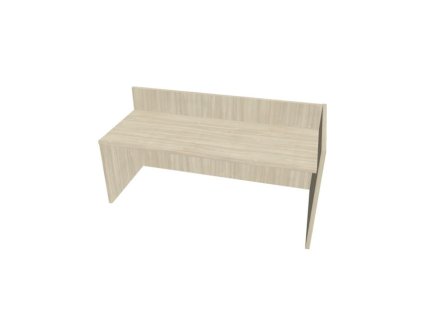 Recepčný pult ASSIST 200 pravý, 207 x 80 (100) x 74 (100) cm, agát