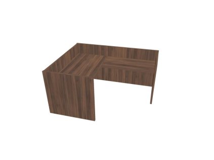 Recepčný pult ASSIST 160 rohový pravý, 167 x 204 x 74 (100) cm, orech