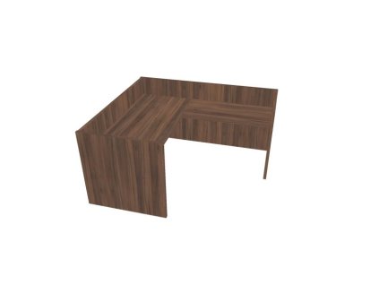 Recepčný pult ASSIST 180 rohový pravý, 187 x 204 x 74 (100) cm, orech