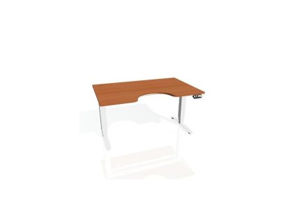 Pracovný stôl Motion Ergo, PO, 3S, 180x61-128x90 cm, čerešňa/biela
