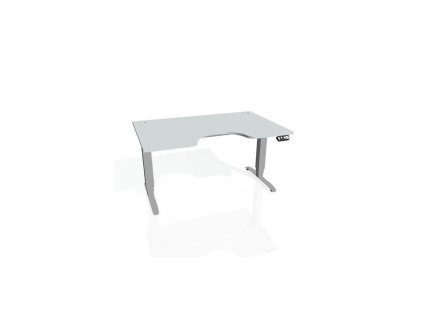 Pracovný stôl Motion Ergo, PO, 3S, 180x61-128x90 cm, sivá/sivá