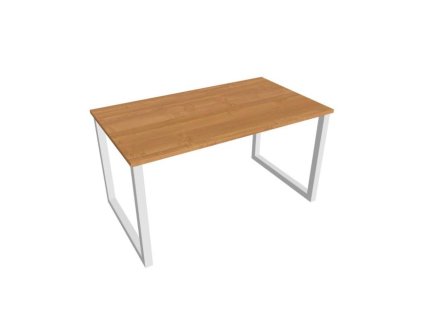 Rokovací stôl UNI O, 140x75,5x80 cm, jelša/biela