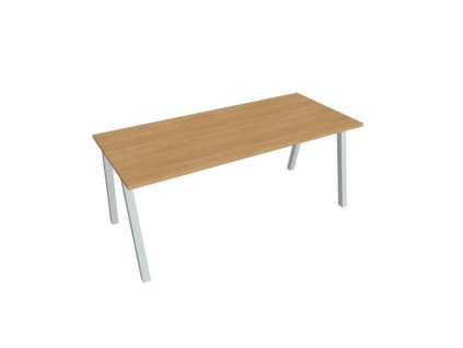 Rokovací stôl UNI A, 180x75,5x80 cm, dub/sivá