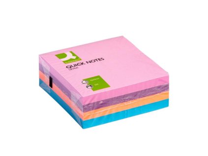 Bloček kocka Q-CONNECT, 76x76 mm, 320l , intenzívne farby