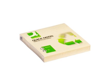 Bločky Q-CONNECT recyklované 76x76 žlté