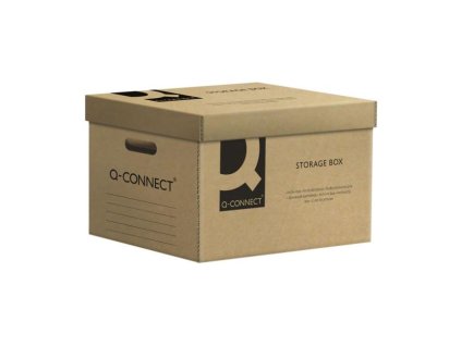 Archívna krabica s odnímateľným vekom Q-CONNECT hnedá 515x305x350 mm