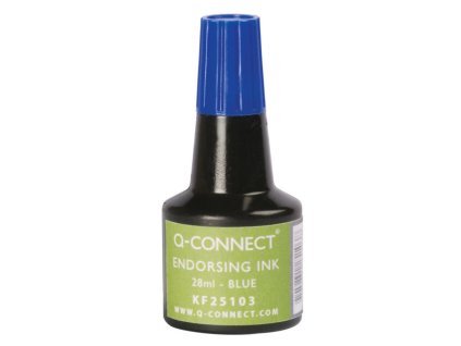 Pečiatková farba Q-CONNECT modrá 28ml