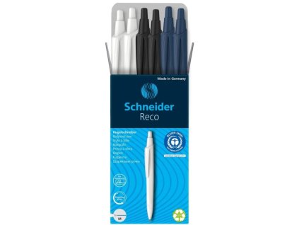 Sada guľôčkových peir Schneider Reco modrou náplňou 6ks