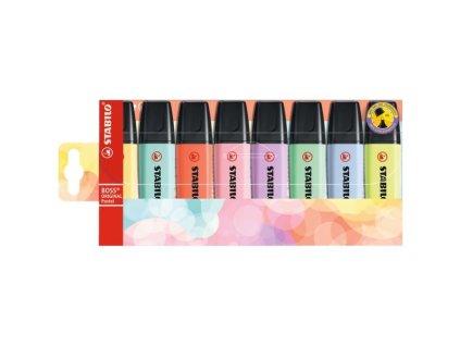Sada zvýrazňovačov STABILO Boss pastel 8ks