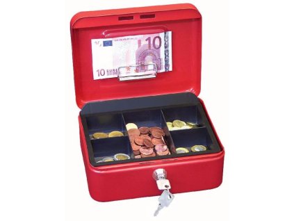 Pokladnička WEDO s klipom 200x160x90mm červená