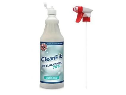 CleanFit dezinfekčný roztok Etylakohol 70% 1l + rozprašovač ZDARMA
