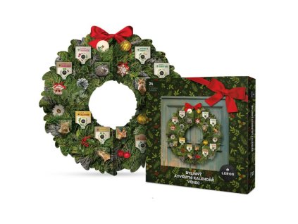 Leros bylinný adventný kalendár veniec (24 vreciek)
