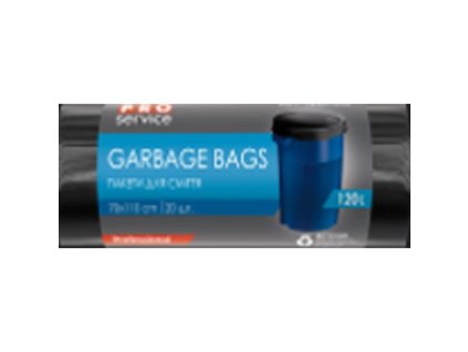 Vrecia na odpad 70x110cm, LDPE, 120 ℓ, 21 mic, 20 ks čierne